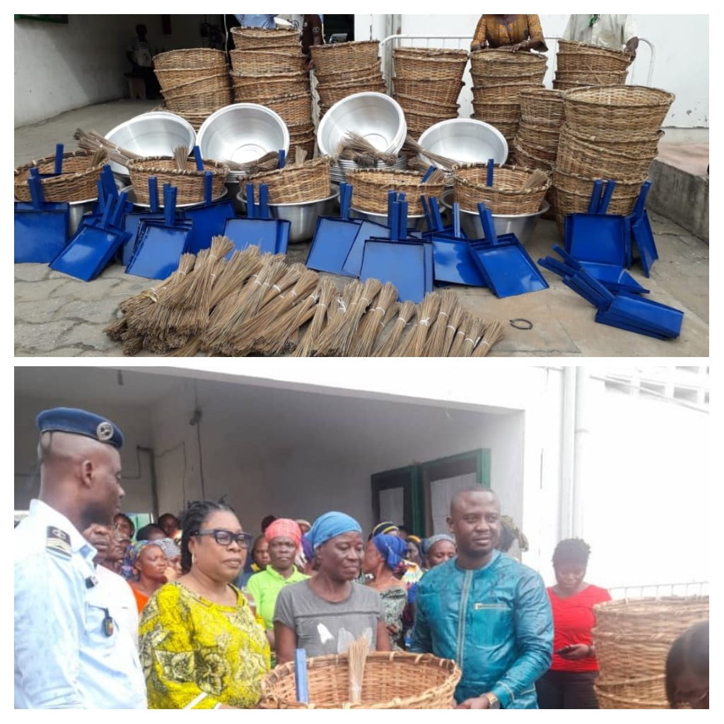 Entretien du marché Dantokpa: Le DG Arnaud Agbodjèté fait don de plusieurs matériels aux femmes  »gbobêto »