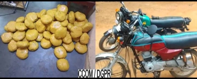 Dassa-Zoumè : 34 kilogrammes de chanvre indien saisis par la police