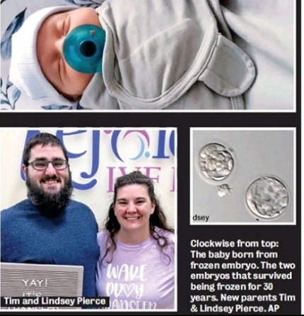 Nouveau record mondial: «Le plus vieux bébé du monde» est né après 30 ans de congélation 