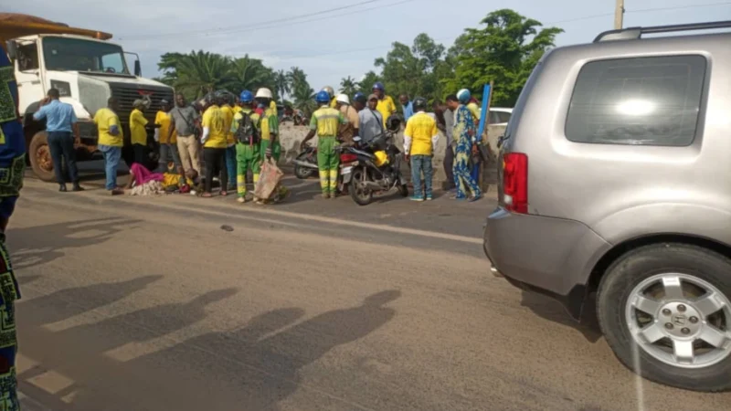 Cotonou: 01 mort dans une collision entre une moto et une voiture ce matin